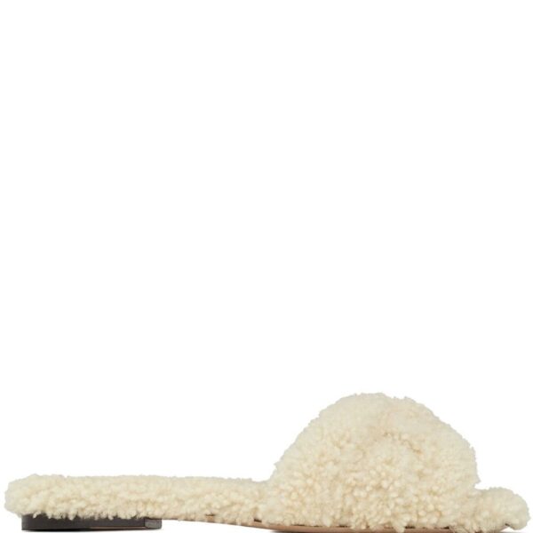 Saint Laurent shearling flat slides