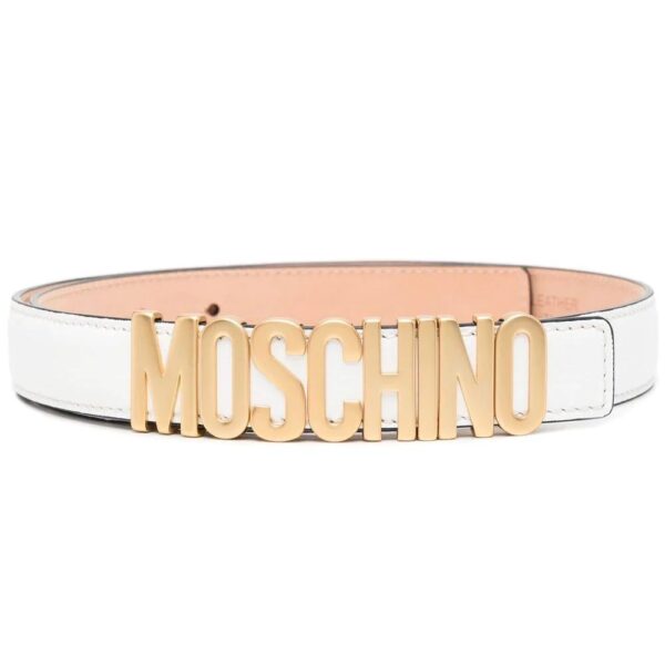 Moschino  logo-lettered leather belt