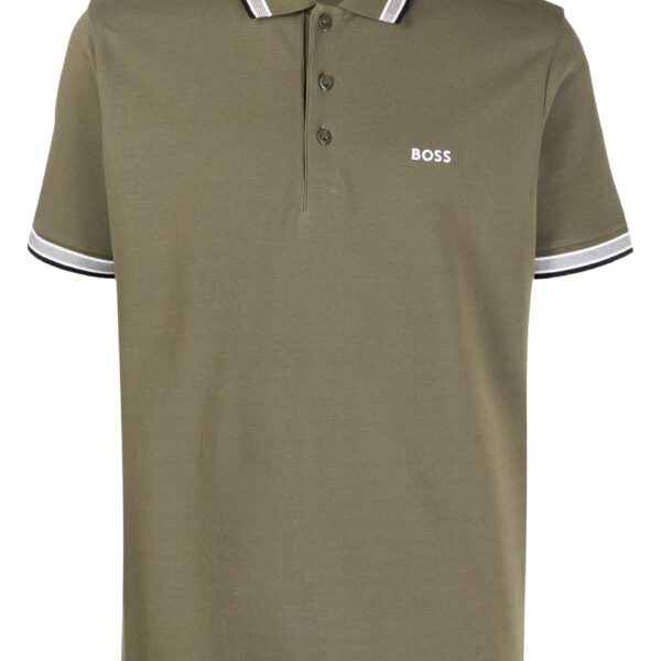 BOSS  embroidered-logo cotton polo shirt