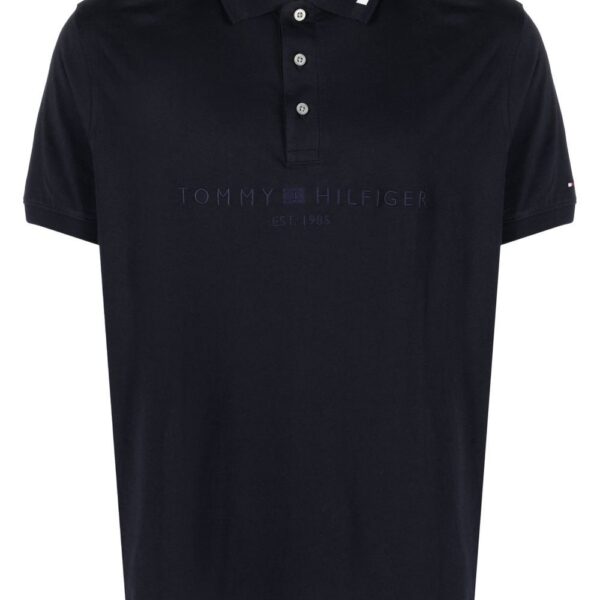 Tommy Hilfiger logo-print cotton polo shirt