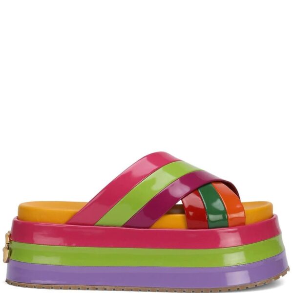 Dolce & Gabbana  colour-block flatform slides