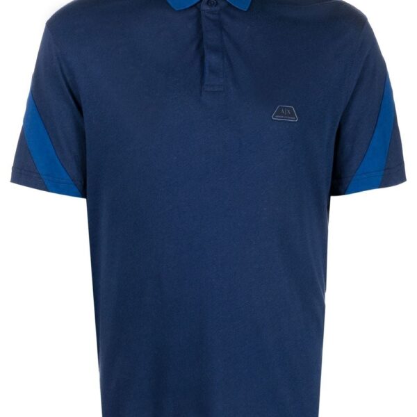 Armani Exchange contrast-collar polo shirt