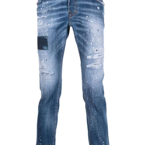 Dsquared2  bleach ripped jeans