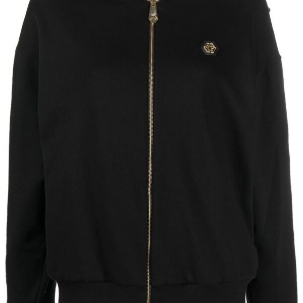 Philipp Plein  studded zip-front hoodie