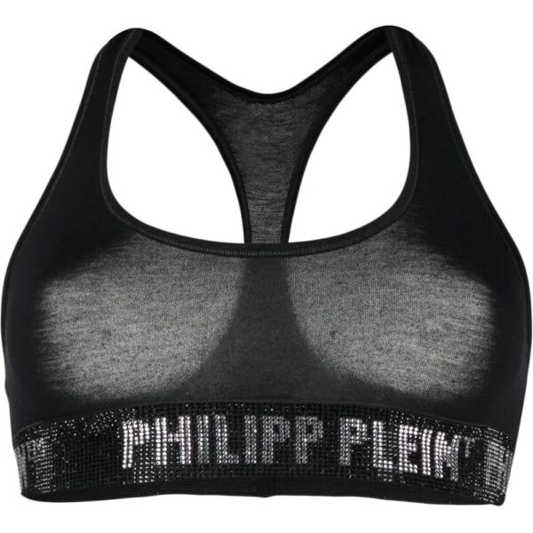 Philipp Plein  logo-embellished cotton sports bra
