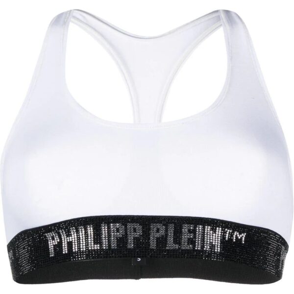 Philipp Plein  logo-embellished cotton sports bra