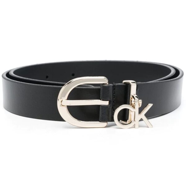 Calvin Klein  logo-plaque leather belt
