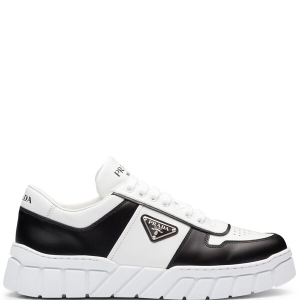 Prada low-top leather sneakers