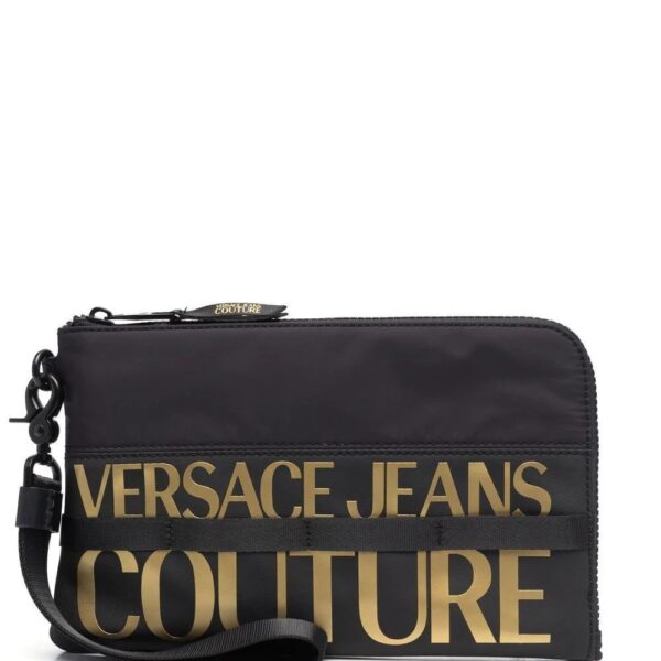 Versace Jeans Couture  logo zipped wallet
