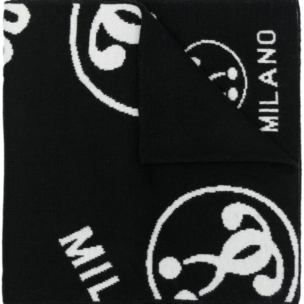 Moschino  intarsia-knit wool-blend scarf