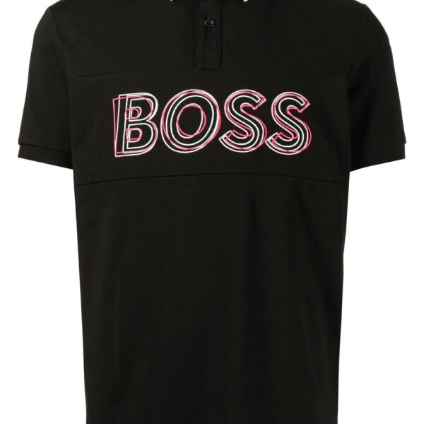 BOSS  logo-embroidered polo shirt