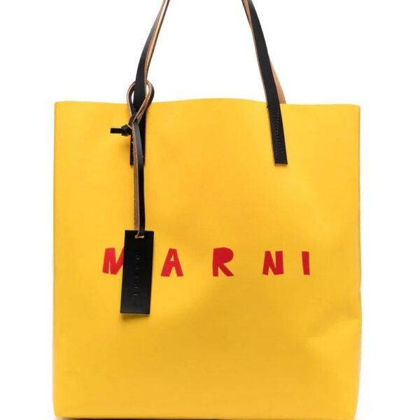 Marni  tonal logo-print tote bag