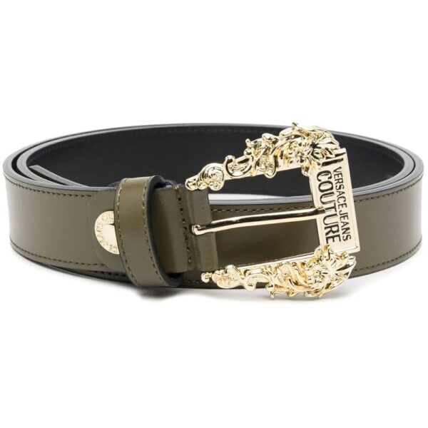 Versace Jeans Couture  Baroque-buckle leather belt