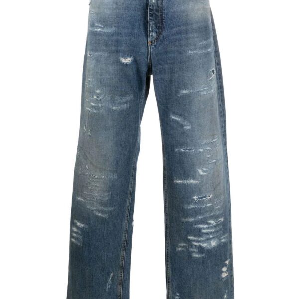 Dolce & Gabbana  distressed wide-leg jeans