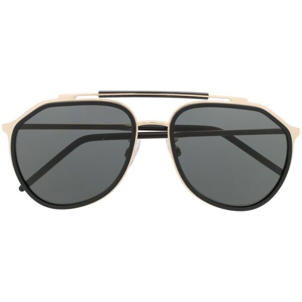 Dolce & Gabbana Eyewear logo-engraved pilot-frame sunglasses
