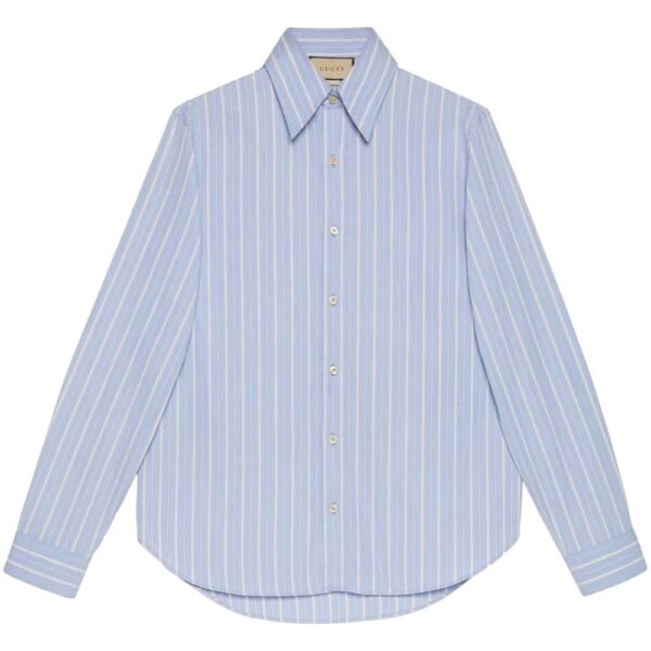 Gucci point-collar striped shirt
