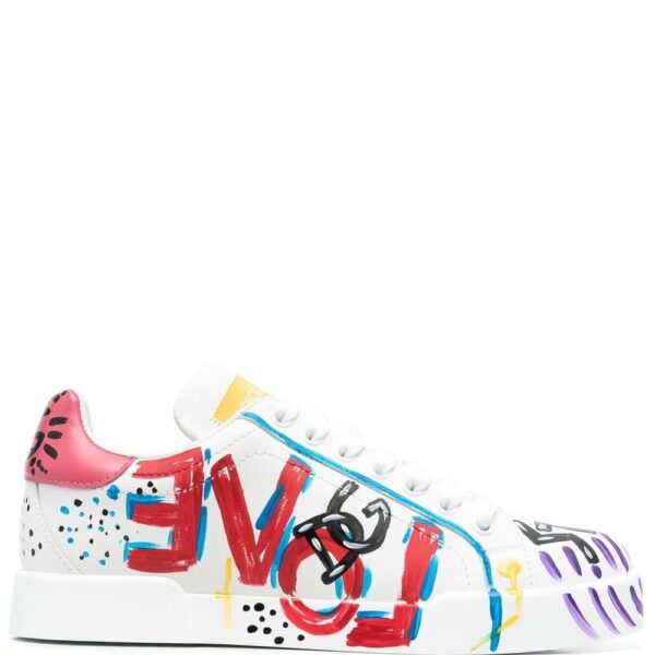 Dolce & gabbana  Portofino painted lace-up sneakers