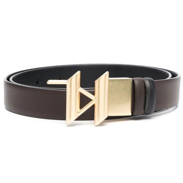 Karl Lagerfeld  logo-plaque leather belt