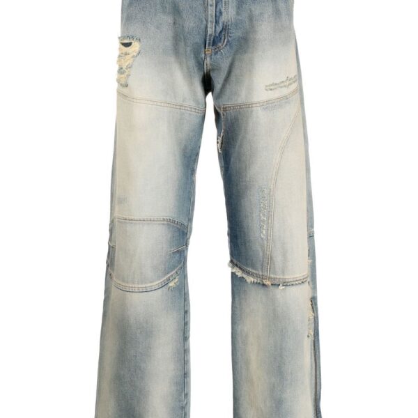 Balmain  distressed wide-leg jeans