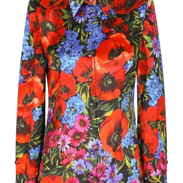 Dolce & Gabbana  floral-print satin shirt