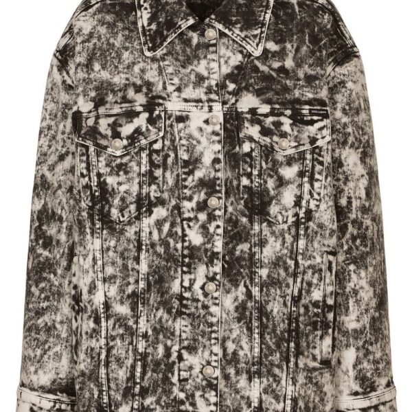 Dolce & Gabbana  marbled-print denim jacket