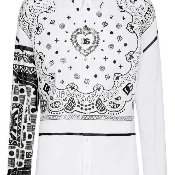 Dolce & gabbana  DG bandana-print slim-fit shirt