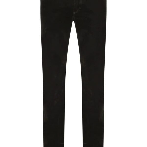 Dolce & Gabbana  flocked slim-fit jeans