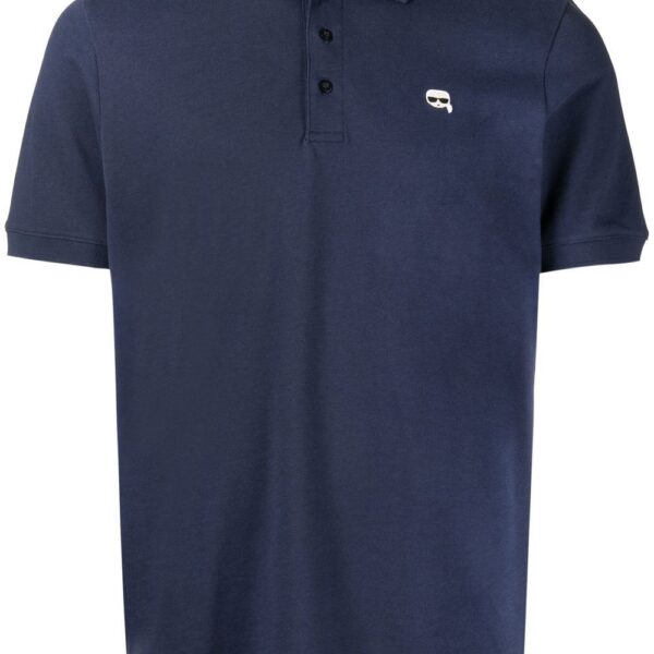 Karl Lagerfeld Ikonik logo-embroidered polo shirt