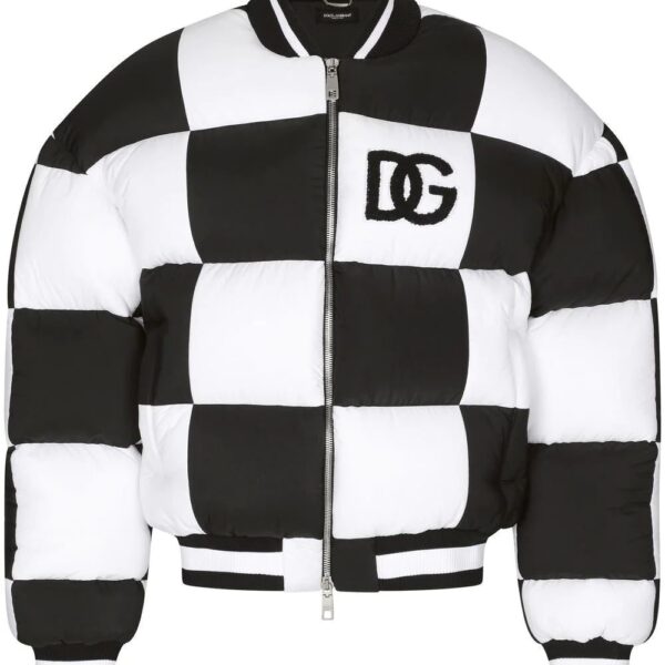 Dolce & Gabbana  padded check-print bomber jacket