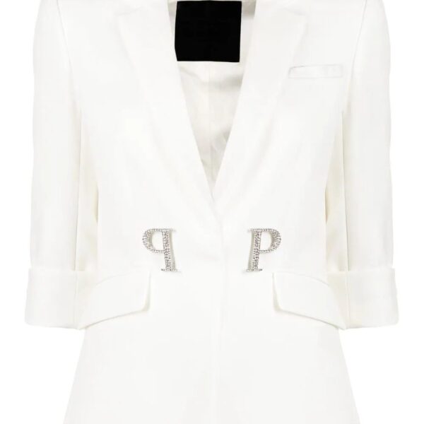 Philipp Plein  logo-plaque single-breasted blazer