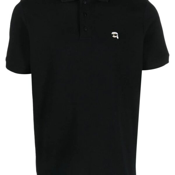 Karl Lagerfeld  Ikonik embroidered polo shirt