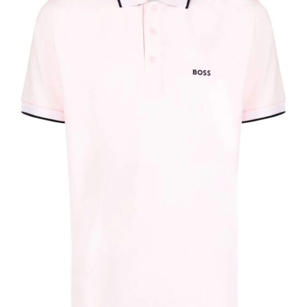 BOSS  logo-embroidered polo shirt