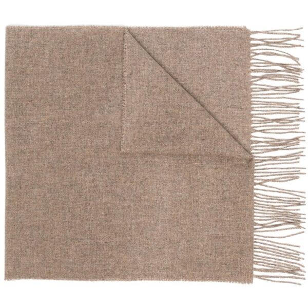 Moschino  logo-print fringed scarf