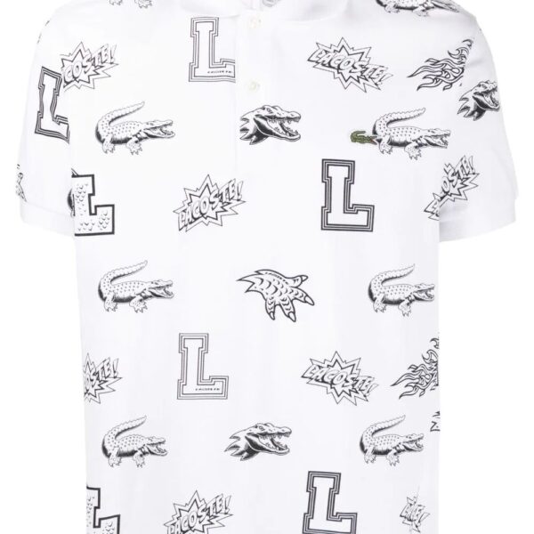 Lacoste logo-print short-sleeve polo shirt