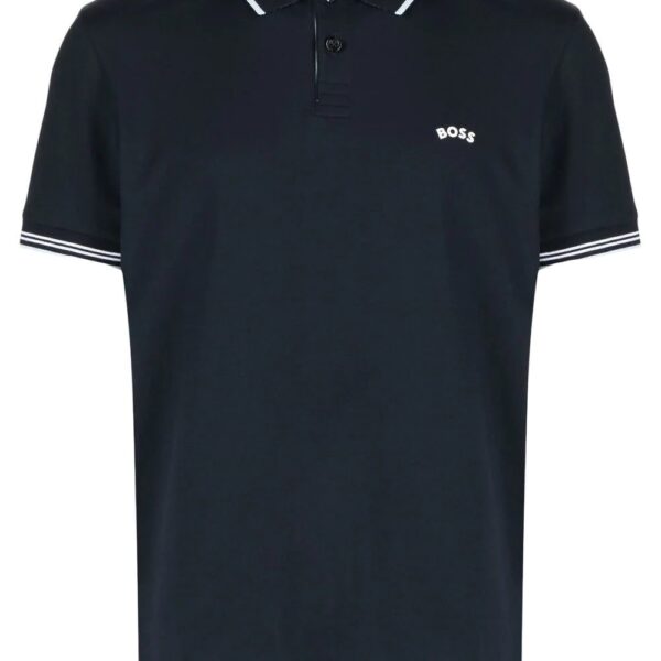 Boss chest logo-print detail polo shirt