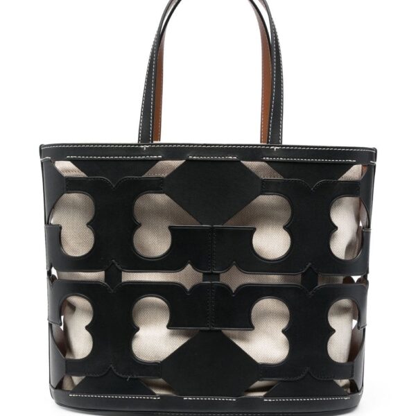 Tory Burch Cutout Logo leather tote bag