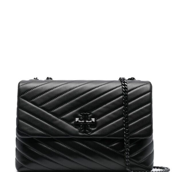 Tory Burch logo-plaque quilted shoulder bag
