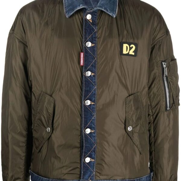 Dsquared2  contrast-panel padded bomber jacket