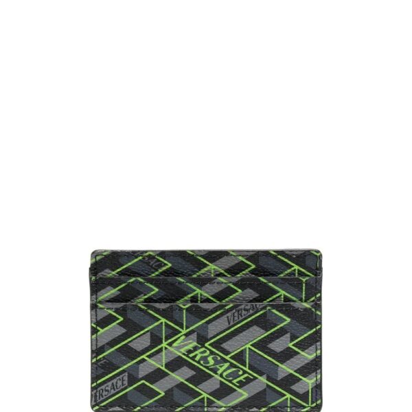 Versace  maze-print cardholder