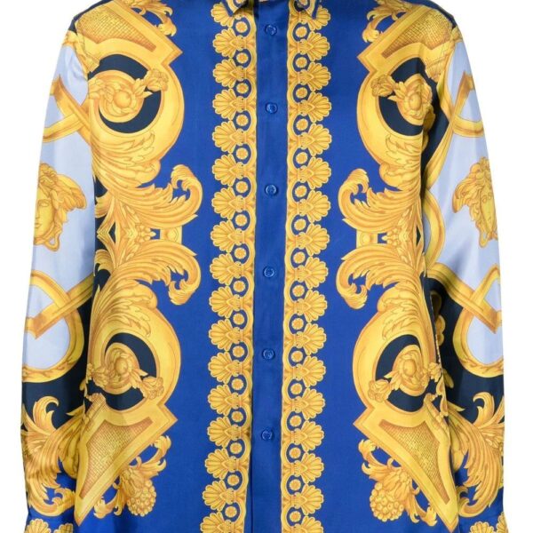 Versace  baroque-pattern print shirt