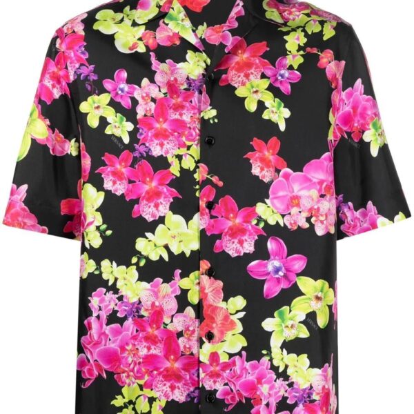 Versace  floral-print silk shirt