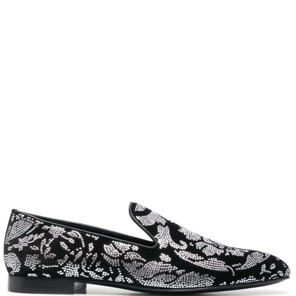 Versace  baroque-studded loafers