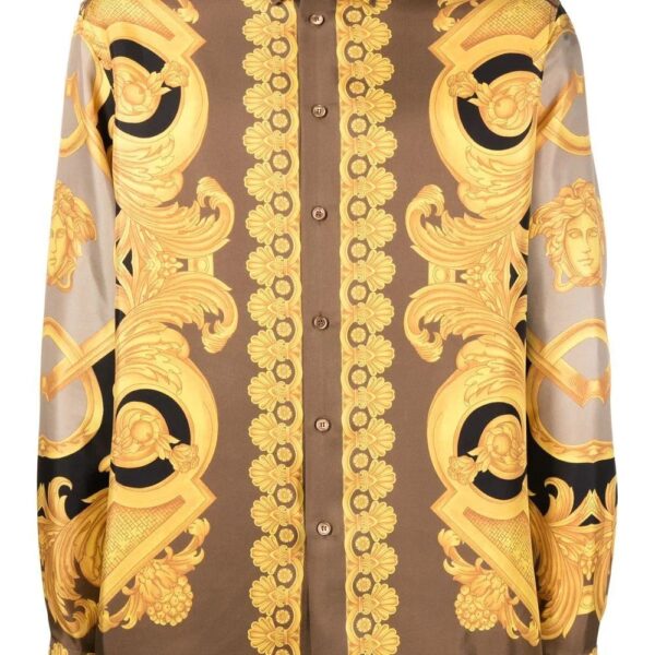 Versace  baroque-pattern print shirt