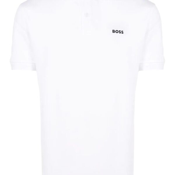 BOSS  embroidered-logo short-sleeved polo shirt