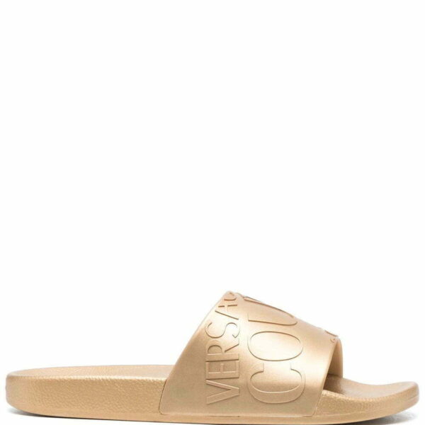 Versace Jeans Couture  logo embossed slides