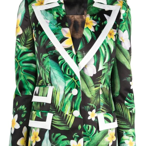 Philipp Plein  floral-print single-breasted blazer