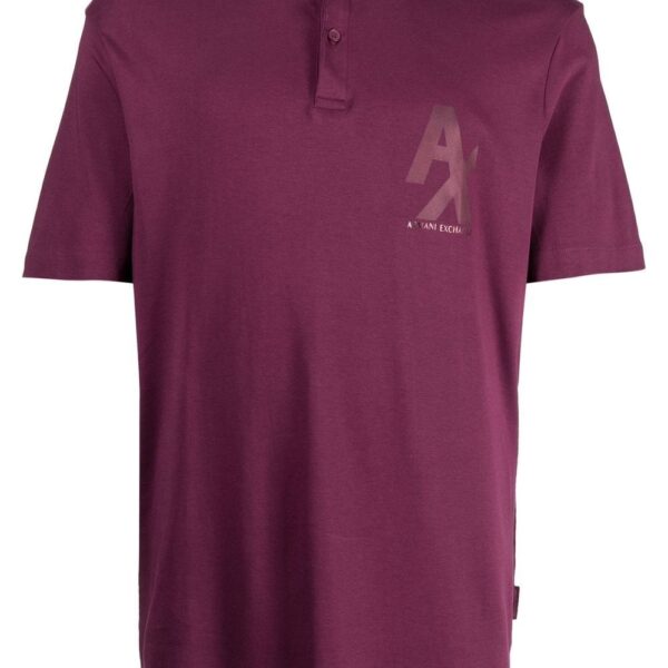 Armani Exchange logo-print cotton polo shirt