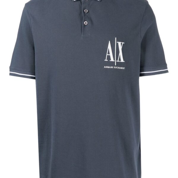 Armani Exchange logo-print short-sleeved polo shirt