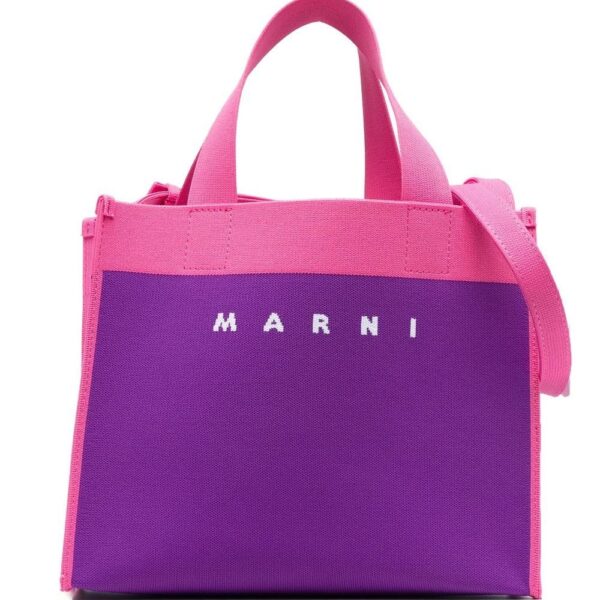 Marni  colour-block canvas tote bag