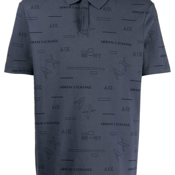Armani Exchange logo-print polo shirt